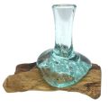 Molten Glass on Wood - Flower Vase, Small